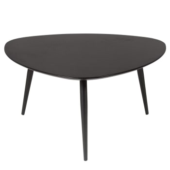 Neo - Table basse noire pieds en hêtre laqué