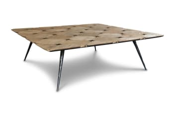 Lincoln - Grande table basse en bois marron