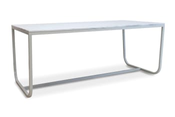 Gallo - Grande table de repas en marbre blanc