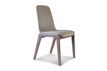 Novestella - Chaise de table en tissu gris