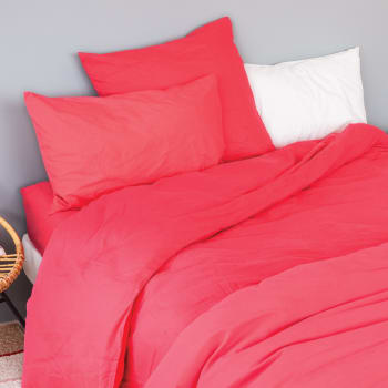 Cap ferret - Taie d'oreiller en coton lavé rouge 50x70 cm
