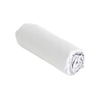 Songe - Protège-matelas en forme de drap housse coton blanc 160x200 cm