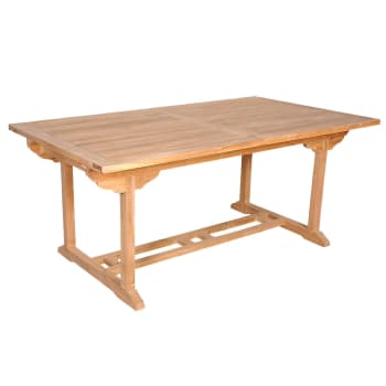 Malte - Mesa de jardín extensible de madera teca maciza 8/10 pers.