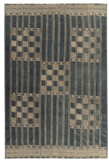 AURORA - Teppich aus flachgewebtem Polyester - Blau - 120x180 cm