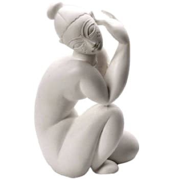 MODIGLIANI - Figurine Modigliani nu féminin assis H9,5cm