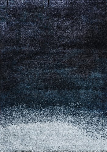 TIE AND DIE - Tapis abstrait et contemporain bleu 120x170, OEKO-TEX®
