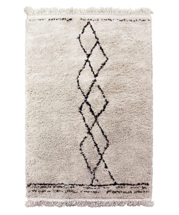 Tappeto rotondo scandinavo all'uncinetto beige 230x230, OEKO-TEX® CROCHET