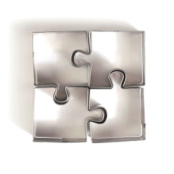 PUZZLE - 4 mini emporte-pièces puzzle en inox