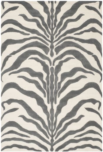 Cambridge - Alfombra de interior en marfil&gris oscuro, 183 x 274 cm