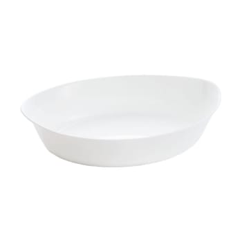 Smart cuisine carine - Plat blanc ovale ultraléger 32X20 cm