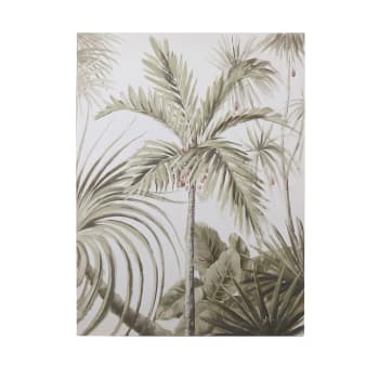Jungle - Toile imprimée palmiers 53x73cm