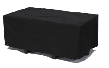 Housse - Schutzhülle für 8-Sitzer-Gartentisch aus schwarzem Polyester