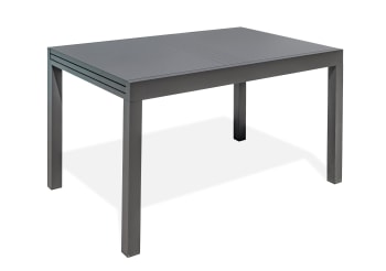 GASTON - Table de jardin 6/8 places en aluminium gris anthracite