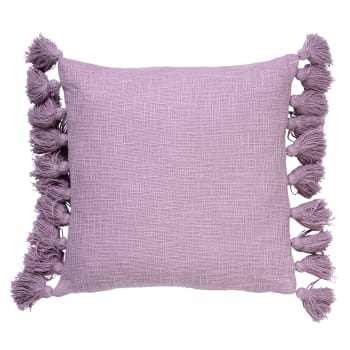 RUBY - Coussin - violet en coton 45x45 cm uni
