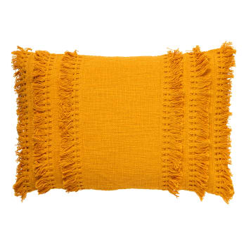 FARA - Coussin - jaune en coton 40x60 cm uni