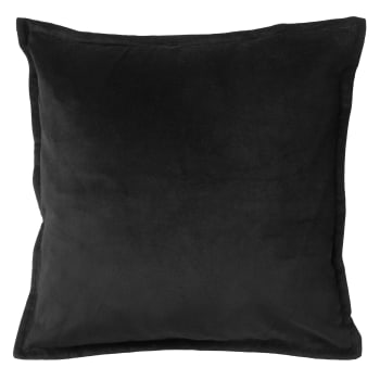 CAITH - Housse de coussin noir en velours-50x50 cm uni
