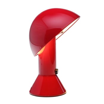 ELMETTO - Lampe à poser rouge H28cm