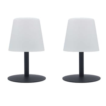 Standy mini - Lot de 2 Lampe de table sans fil LED Acier Gris H25CM