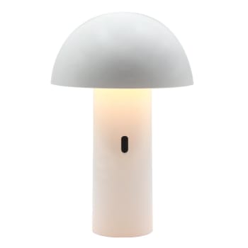 Tod - Lampe de table sans fil LED Métal Blanc H28CM