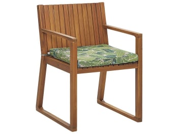 Sassari - Chaise de jardin en bois solide vert