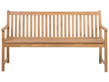 Vivara - Banc Bois d'acacia certifié 160 cm Bois clair