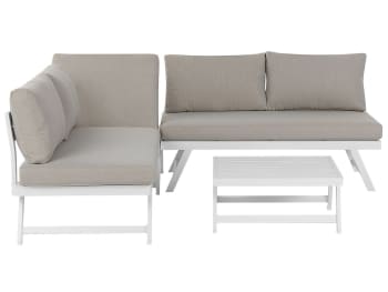 Coccorino - Conjunto longue 5 personas en aluminio gris