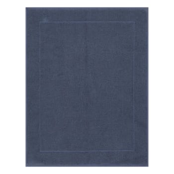 Caresse - Tapis de bain en coton bleu orient 60 x 80