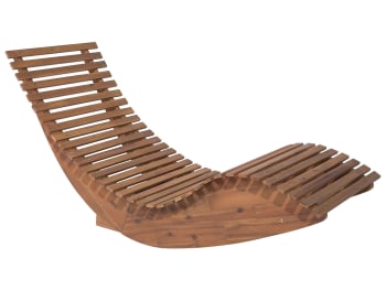 Brescia - Chaise longue en bois naturel