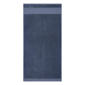 Caresse - Serviette de bain en coton bleu orient 30 x 50