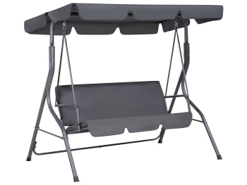 Altalena Da Giardino In Legno Per 2 Persone - Panchina Sospesa Bianca, Capacità 230 Kg, Ideale Per Cortile E Terrazzo - Foto 3