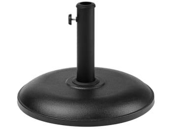 Canzo - Pied de parasol rond en béton noir ⌀ 45 cm
