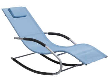 Carano - Chaise longue à bascule bleue
