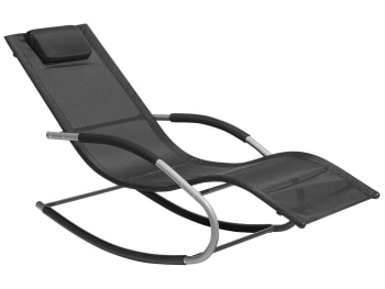 Carano - Chaise longue à bascule noir