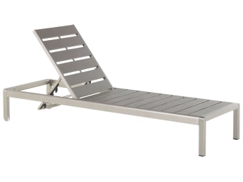 Nardo - Chaise longue grise en aluminium