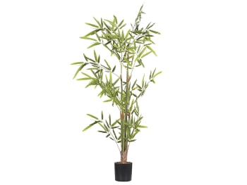 Bambusa vulgaris - Plante artificielle bambou avec pot H100cm