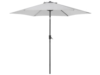 Varese - Parasol de jardin gris clair ⌀ 270 cm
