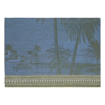 Croisière sur le nil - Set de table en lin palmier 50 x 36