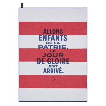 Elysée patrie - Torchon en coton tricolore 60 x 80