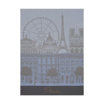 Paris panorama - Torchon en coton ciel 60 x 80