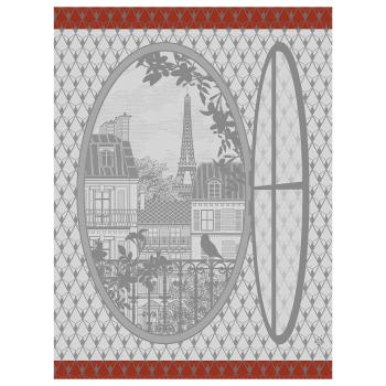 Fenêtre sur paris - Torchon en coton horizon 60 x 80