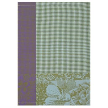 Fleurs à croquer - Essuie-mains en coton chlorophylle 54 x 38
