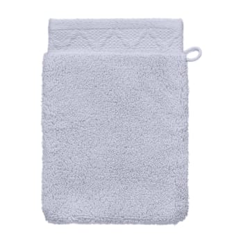Caresse - Gant de toilette en coton voile grisé 15 x 22