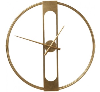 Clip - Horloge en acier doré D107