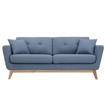 Hoga - 3-Sitzer-Sofa aus Stoff, pastellblau