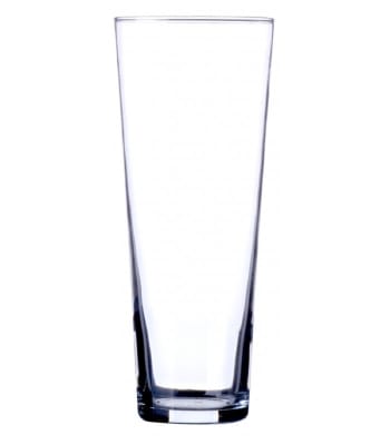 CONIQUE - Vase rond en verre transparent forme conique H26cm