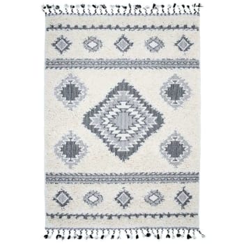 TigerTie sciarpa - menta turchese bianco Uni striato frange con piccolo