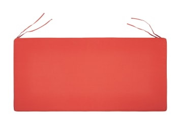 Vivara - Cojín para banco de jardín de poliéster rojo 112 x 54 cm