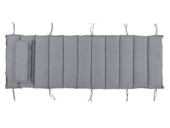 Brescia - Coussin gris pour chaise longue L180cm