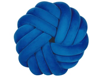 Akola - Cuscino a nodo 30 x 30 cm blu