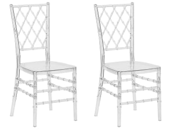 Clarion - Lot de 2 chaises transparentes